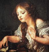 Jean Baptiste Greuze Young Girl Weeping for her Dead Bird Sweden oil painting artist